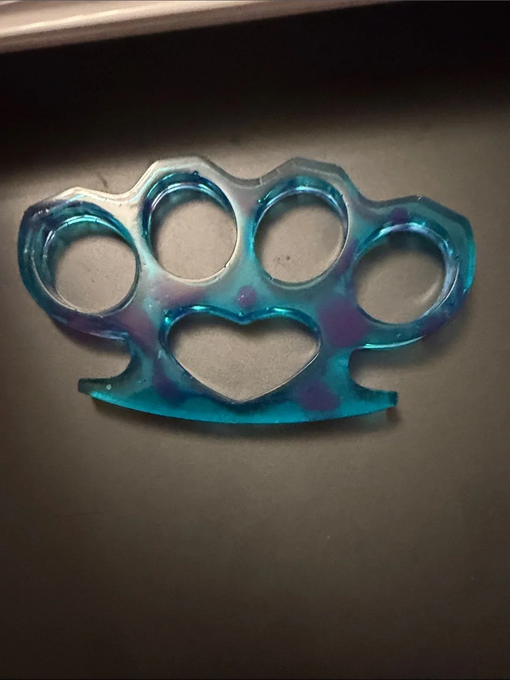 Blue Heart Knuckle Ring Accessory